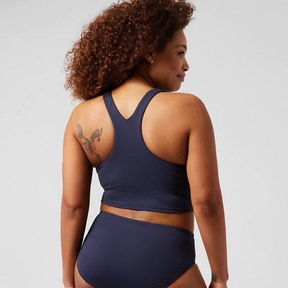 Athleta Conscious Crop Bikini Top D-DD size SP Dress Blue - Picture 4 of 6